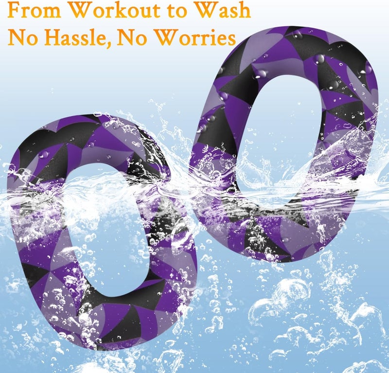 SoloWIT Sweat Proof Silicone Ear Cover for AirPods Max, Comfortable Fit for Gym Exercise, Easy to Clean, No Sound Quality Loss - Purple Black - Image 4